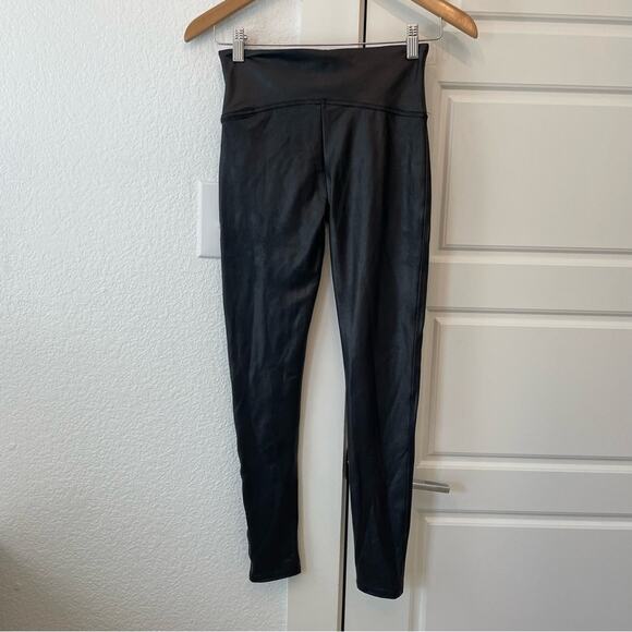 Spanx Faux Leather Black Leggings - Picture 3 of 5